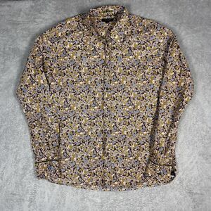 Ted Baker London Men’s Button Down Shirt Size 6 Floral Unique Design XXL